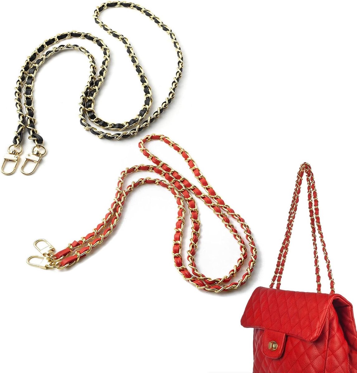 aladdien - Handtas ketting vervanging - Metalen ketting - 120cm ketting - Handtas clutch portemonnee - Accessoire - Handtas accessoire - Goudkleurig...