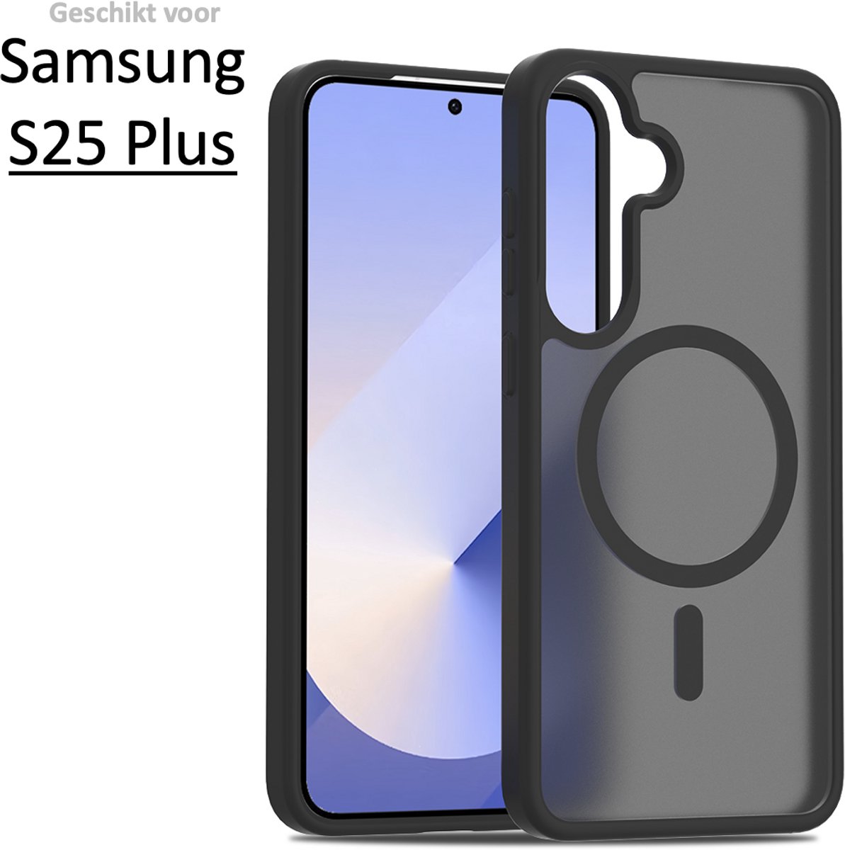 Brosendaal Hoesje - Geschikt voor Samsung Galaxy S25 Plus – Mat Zwart – MagSafe-compatibel Telefoonhoesje – Ultradun en maximale Valbescherming