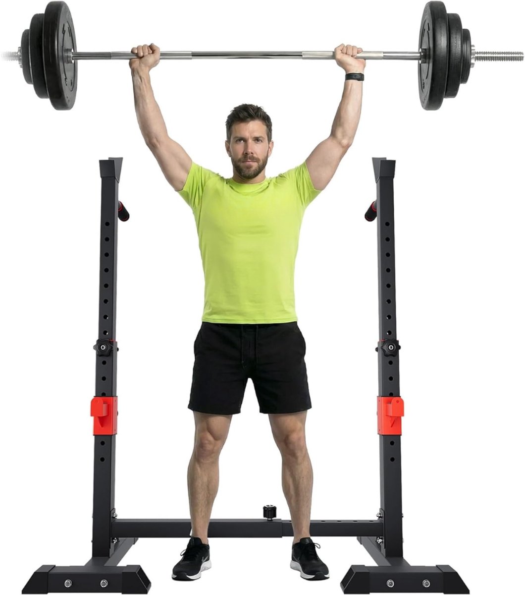YOR® Squat Rack - Squat Wedge - Power Rack - Zwart - 28cm x 128cm x 140cm