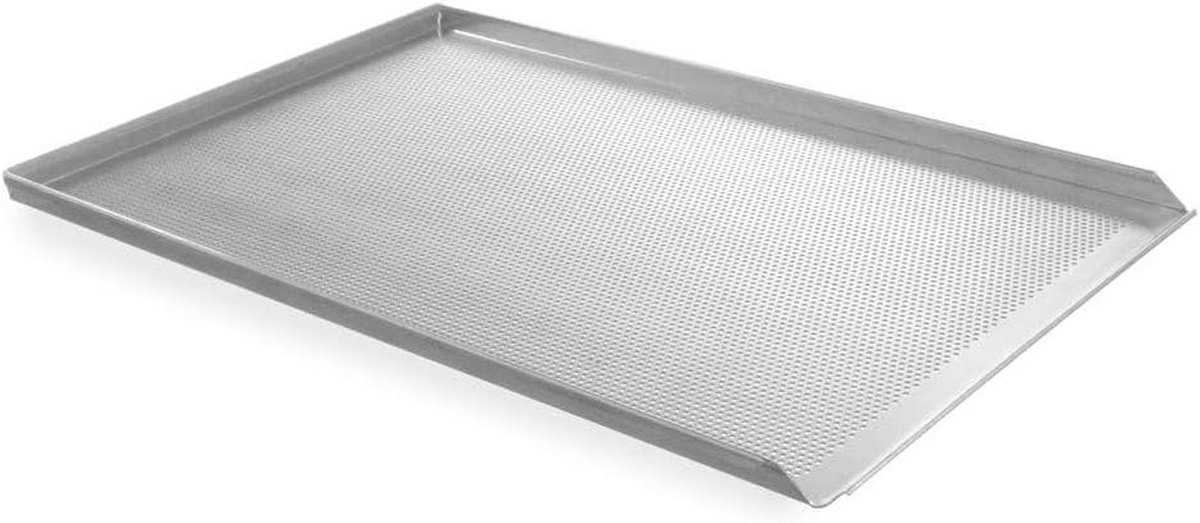 Bakplaat geperforeerd - Oven bakvorm - Bakken in oven - Goede luchttoevoer - 60x40 cm - Zilver