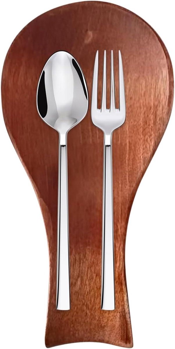 Houten Lepelhouder - Keuken Organizer - Koken en Serveren - Antislip Basis - 182 x 9 cm - Bruin