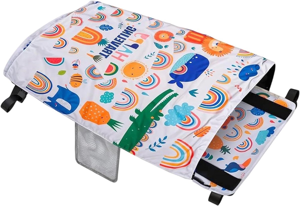 Peuter Vliegtuigbed - Stoelverlenger Hangmat - Comfortabel Reizen - Vliegtuigdesign Thema - 44x79cm - Wit