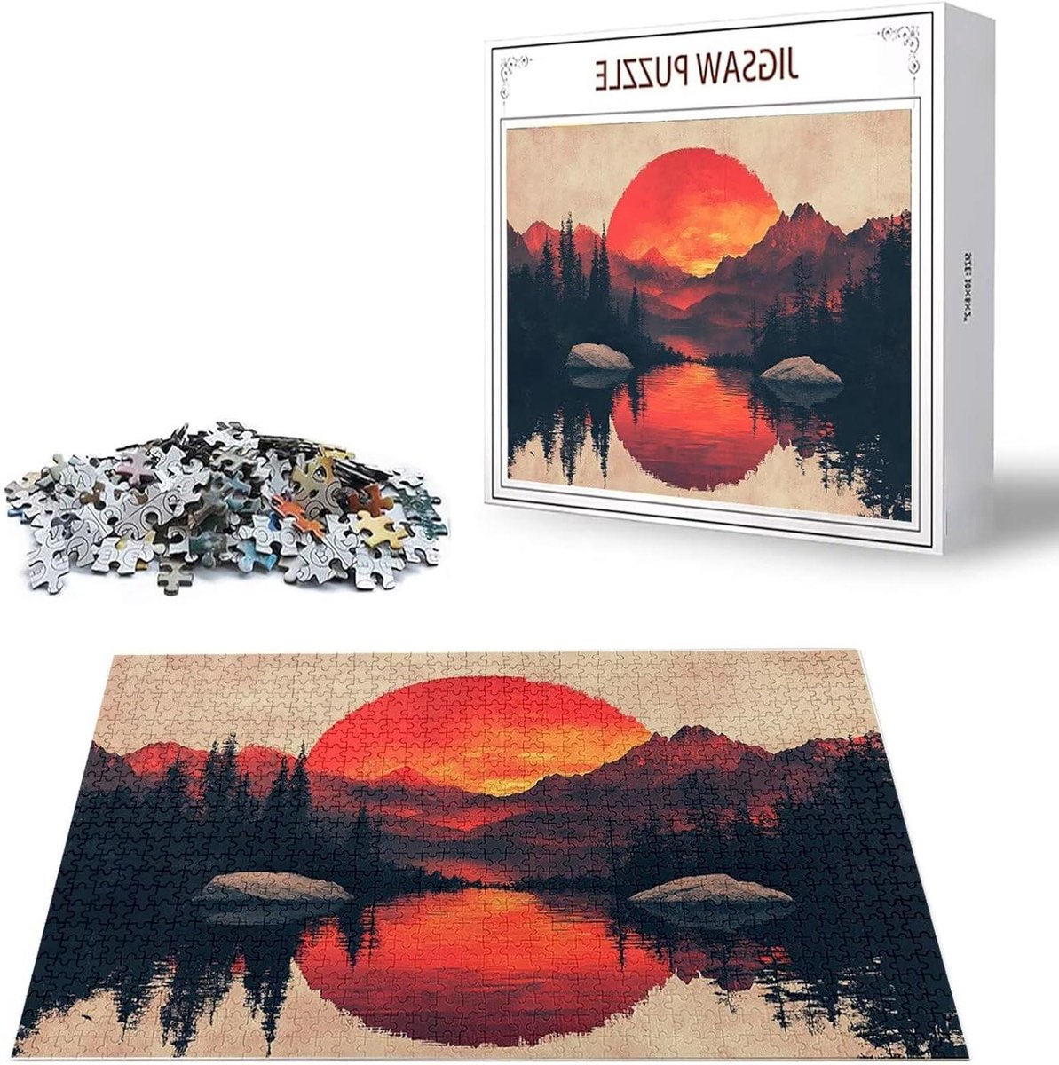 Houten Puzzel - Legpuzzel Volwassenen - Ontspannen en Trainen - Genummerde Secties Achterkant - 75x50 cm - Niet gespecificeerd