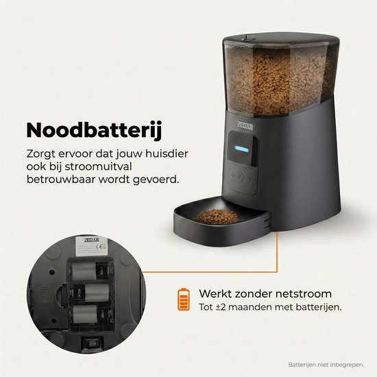 Automatische Kattenbak - Zelfreinigende Kattenbak - Met kattenbakmat, 8 rollen opvangzakjes en Zedar A600 voerautomaat
