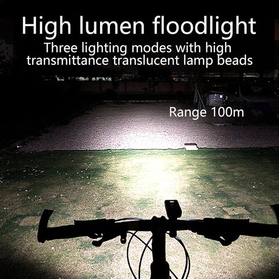 VHV - Fiets voorlicht - LED fietslamp - oplaadbare koplamp USB oplaadbaar waterbestendig - voor stadsfiets, racefiets en mountainbike — afbeelding 4