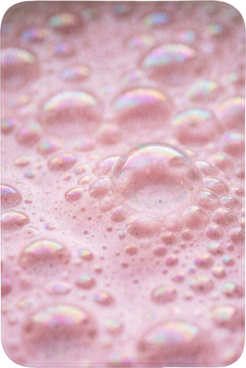 WC mat 60x90 cm - Antislip - Schuim - Structuur - Roze - Toiletmat - Vloermat - Douchemat