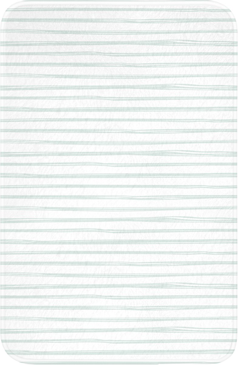 WC mat 40x60 cm - Antislip - Groen - Strepen - Patroon - Toiletmat - Vloermat - Douchemat