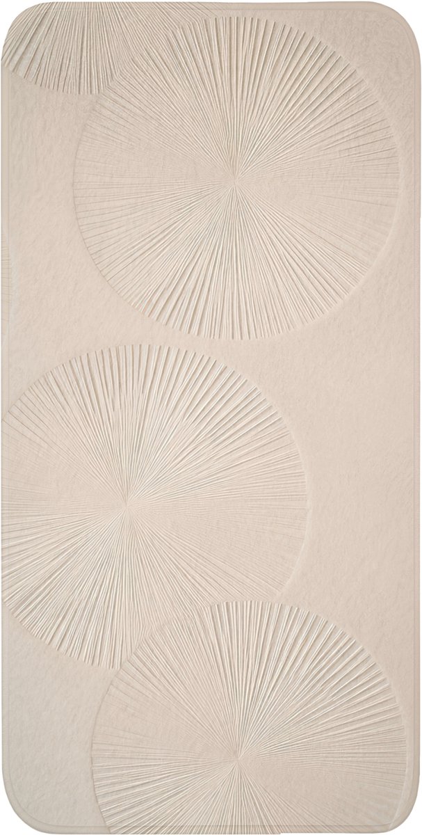 Badmat 60x120 cm - Antislip - Japandi - Beige - Modern - Badmatten voor badkamer - Badkamermat - Douchemat - Badkamer mat