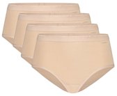 Ten Cate Basics organic cotton stretch midi beige 4-pack voor Dames | Maat L