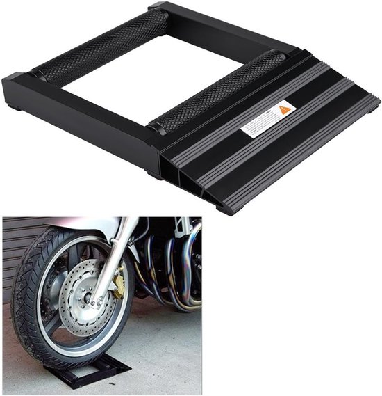 Motorfiets Wiel Roller Stand voor Schoonmaken, Aluminium Tire Spinner en Kettingreiniger, Zwart en Duurzaam — afbeelding 5