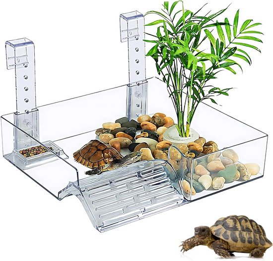 Waterdicht Rustplatform voor Schildpadden, Verstelbaar Aquariumsysteem, Ideaal voor Kleine Reptielen en Waterdieren