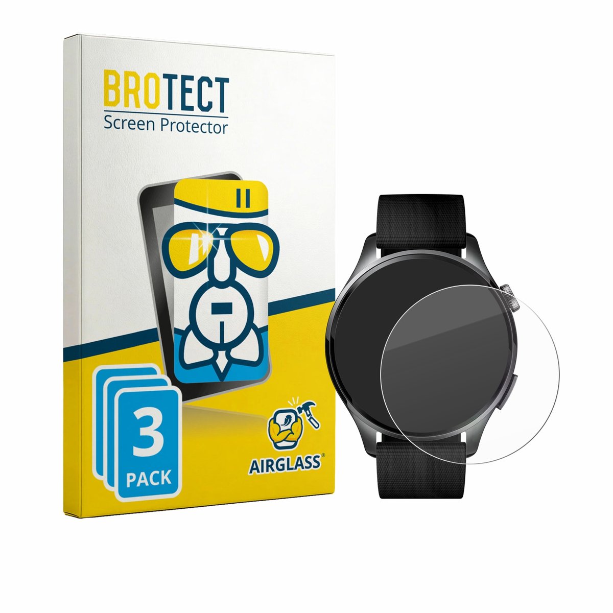 Screenprotector 3 Stuks voor Xiaomi Watch 5 (47 mm) Beschermglas transparant