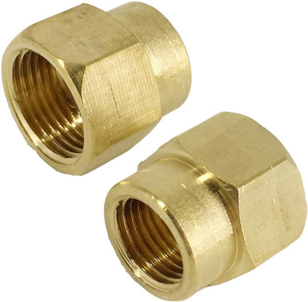 2-delige Messing Kraan Connector Set voor Slang met Verkleiningsnippel en BSP Draadadapter (1/4" naar 3/8" Female) voor Tuin en Waterleidingen