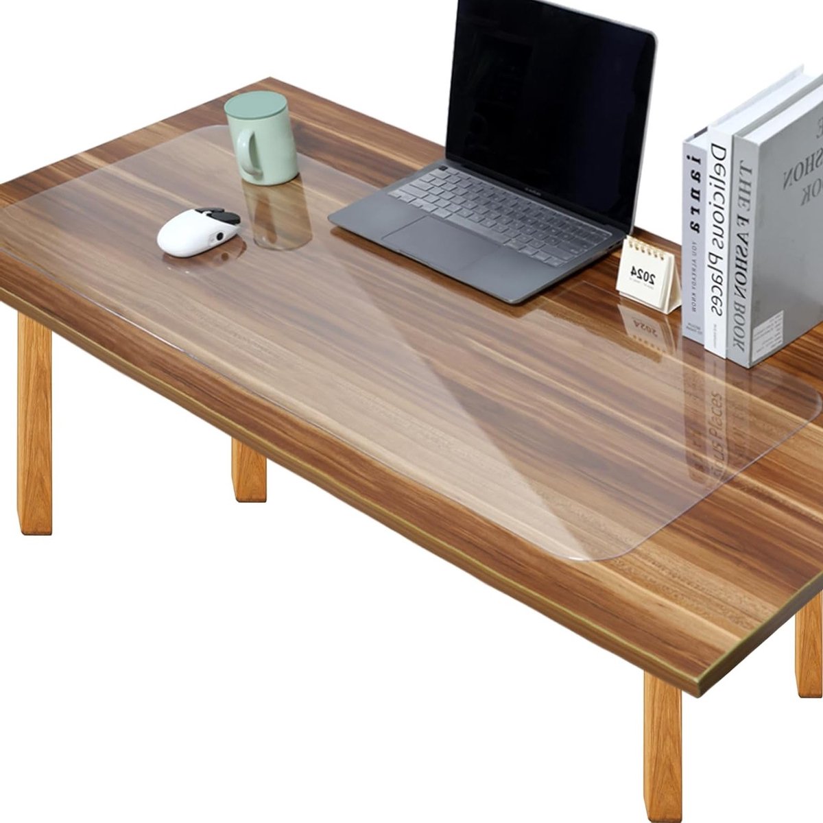 Transparante Bureau Mat 60 x 40 cm - Waterdicht, Antislip, Ronde Hoeken voor Kantoor, Thuis en Schoolgebruik