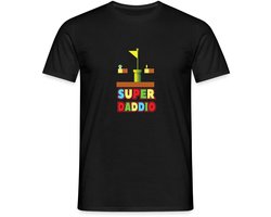 Super Daddio Retro Game Style Papa T-Shirt Heren