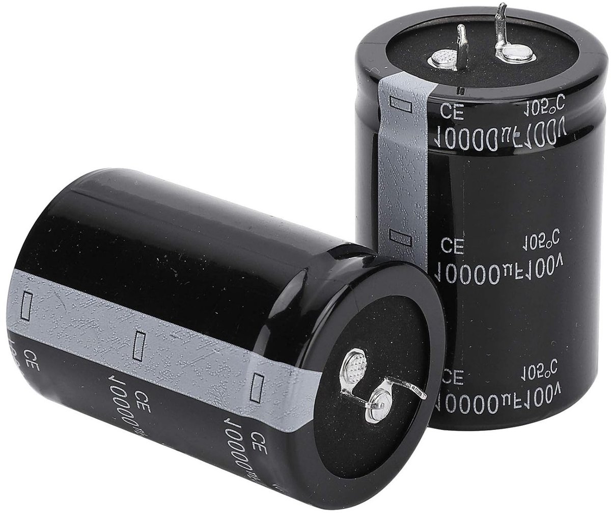 10000uF 100V Elektrolytische Condensator - 2 Stuks - Hoge Temperatuur, Lange Levensduur, 35x50mm