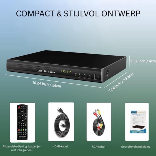 Thuys - DVD Speler met HDMI - Blu Ray Spelers - Externe DVVD Speler van Thuys — afbeelding 2