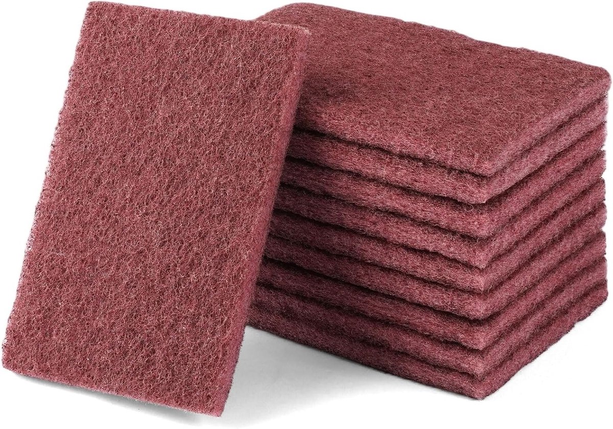 Sandschuurpapier en Schuur spons, 10 Stuks, 15 x 10 x 1 cm, Dubbelzijdige Huishoudelijke Schuurpads, Herbruikbare Niet-Kras Schuur Spons voor Metaal Polijsten en Roest Verwijderen
