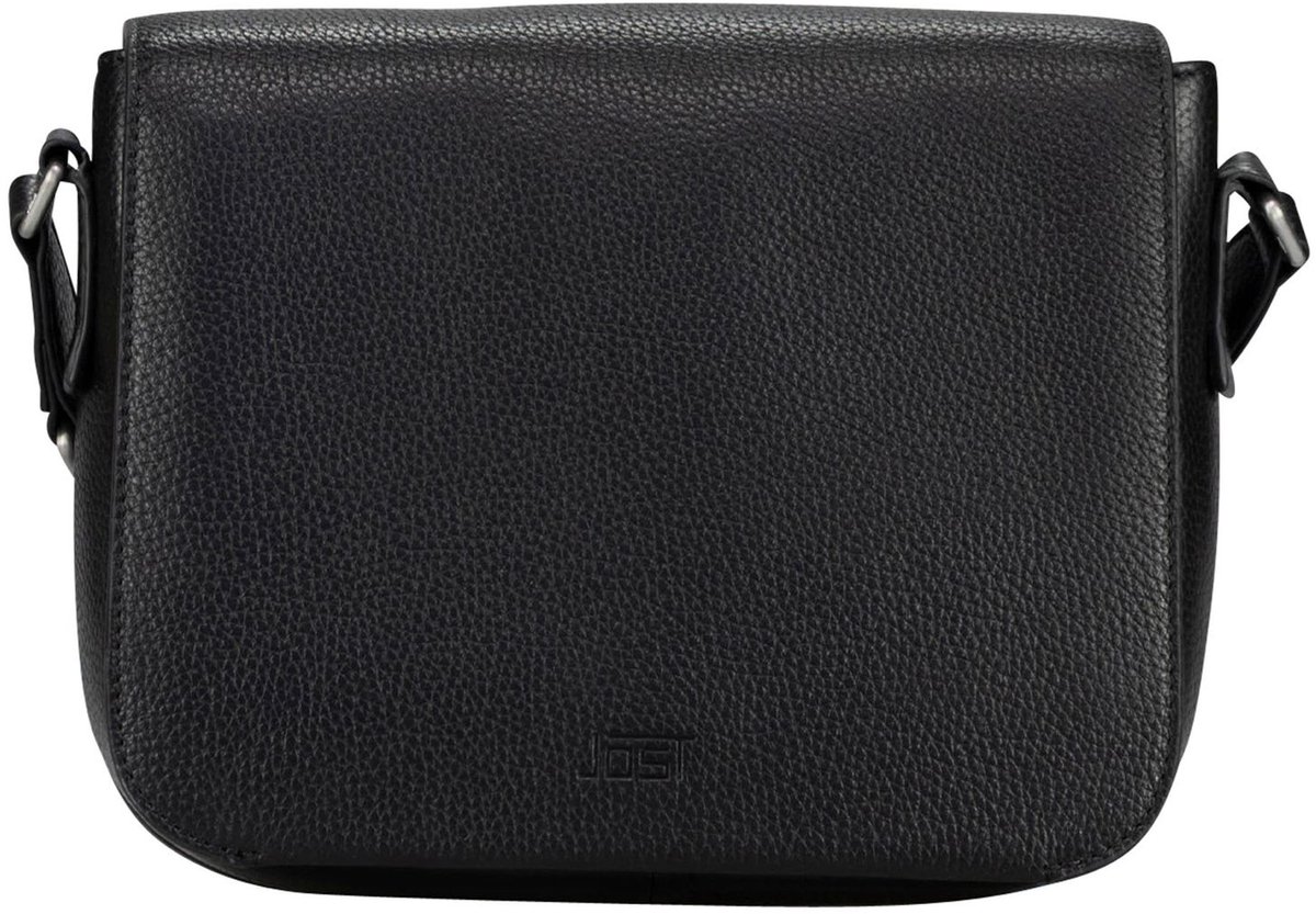 JOST Leren schoudertas Vika Shoulder Bag Black zwart