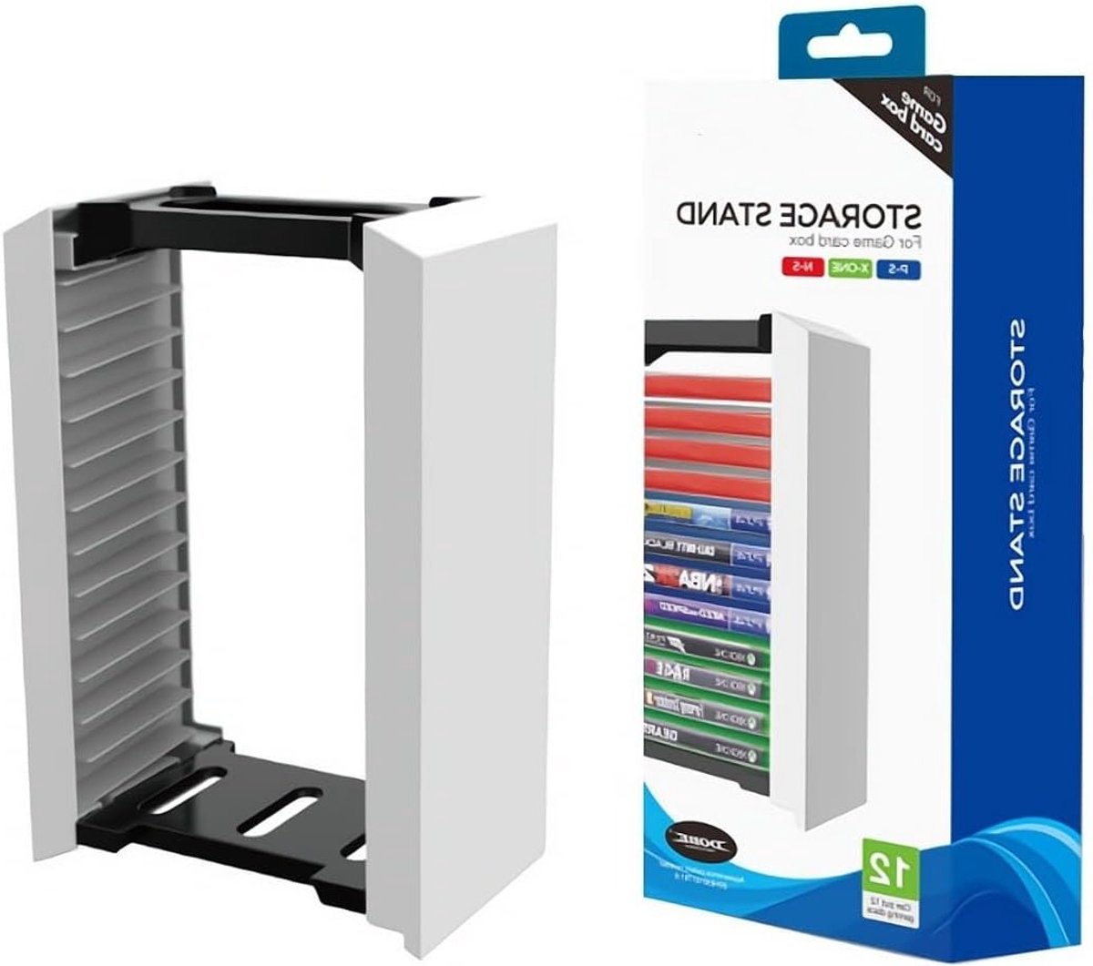 Multifunctionele Opbergstandaard voor Game Discs - Ruimtebesparende Tower voor 12 Spellen, Ideaal voor Spelers en Gamers