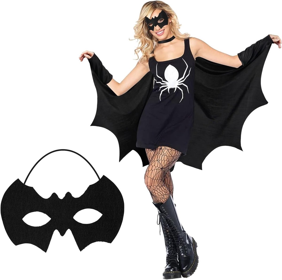 Kinderen Bat Kostuum met Cape en Masker voor Jongens en Meisjes, Vampier Bat Cosplay Set voor Halloween en Feestjes