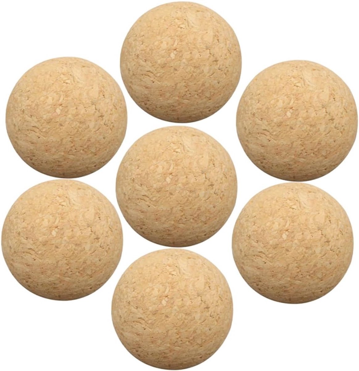 Set van 7 mini tafelvoetbal kurkballetjes, duurzaam en vervangend, ideaal voor recreatieve spellen en realistische balcontrole