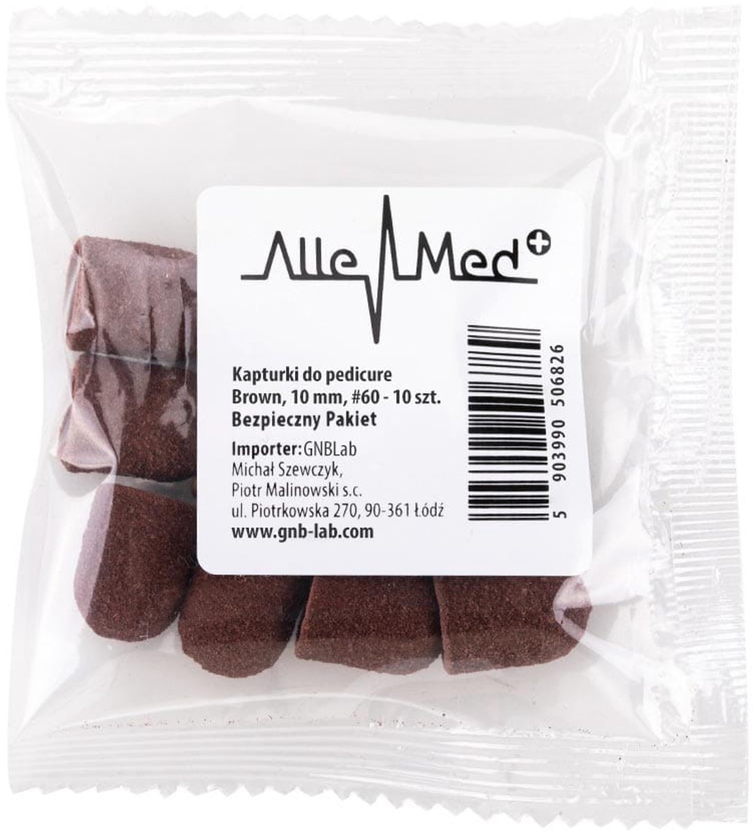 AlleMed - Pedicure Schuurhulzen - 10mm - 60 Gradatie - Bruin