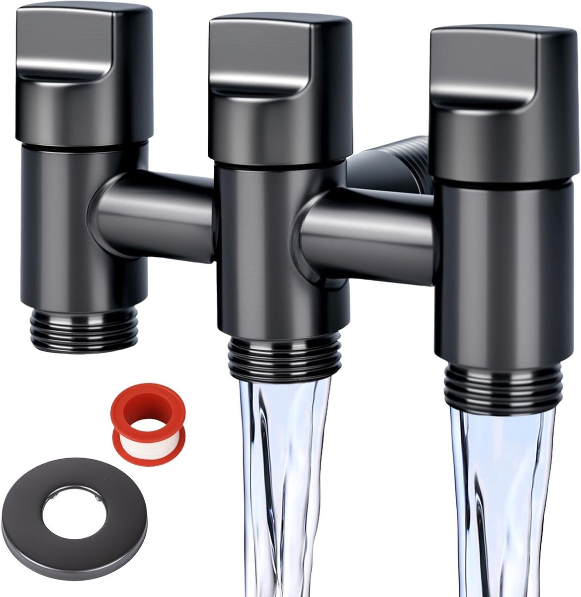 3-Weg Waterafsluiter met 1/2 Inch Draadverbinding voor Wasmachines en Keuken, Multifunctionele Waterregeling, Ideaal voor Wateruitwisseling en Vullen