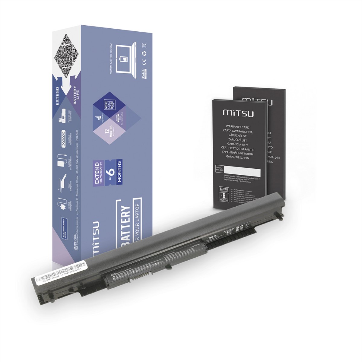 Mitsu Serie - Laptopbatterij - 11.1V - Hoge Capaciteit - Bescherming