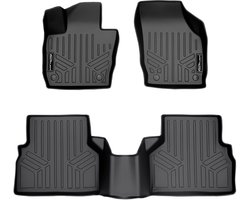 Smartliner 3D Automatten Set Voor- en Achterrij Audi Q3 2015-2018 - Op Maat Gemaakte Vloermatten - Zwart - All-Weather Bescherming - Antislip Oppervlak - Duurzaam Polyethyleen