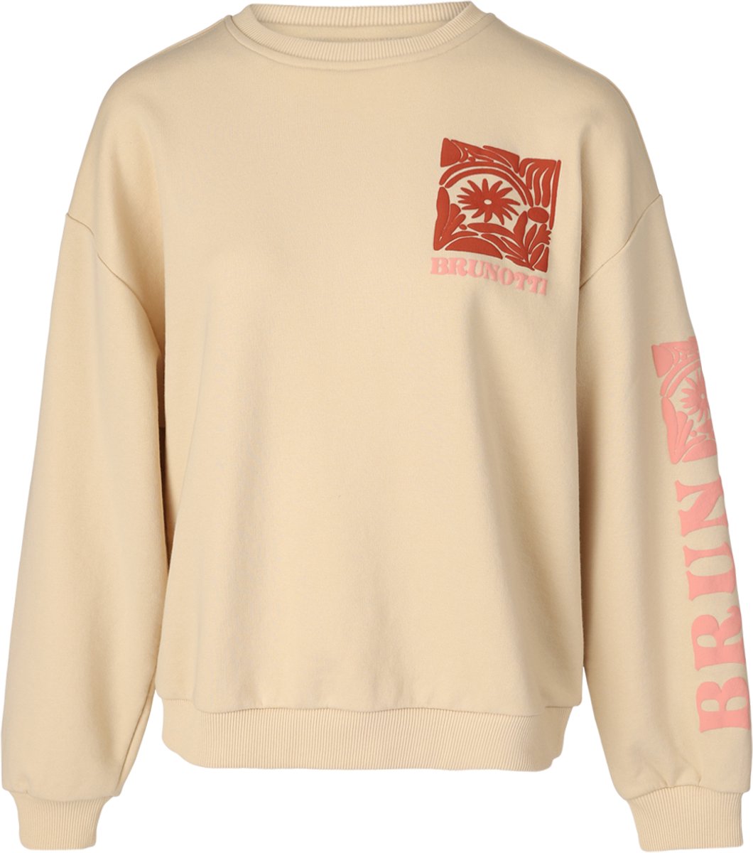 Brunotti Ari Women Sweater Dames Trui met Puffed Sleeves – Pullover Dames Canvas
