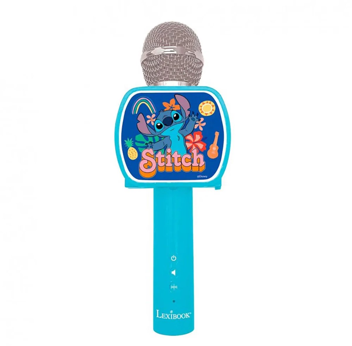 Lexibook Stitch draadloze microfoon met luidspreker, stemvervormer, uitschuifbare telefoonhouder en bluetooth-optie