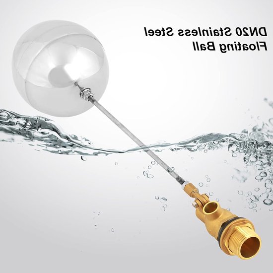 Shopcentral - DN20 Float Valve - Water Sensor - Hoogwaardige kwaliteit - Zilver - Float Valve - Betrouwbaar en duurzaam waterbeheer - Geschikt voor ver... van Merkloos — afbeelding 2