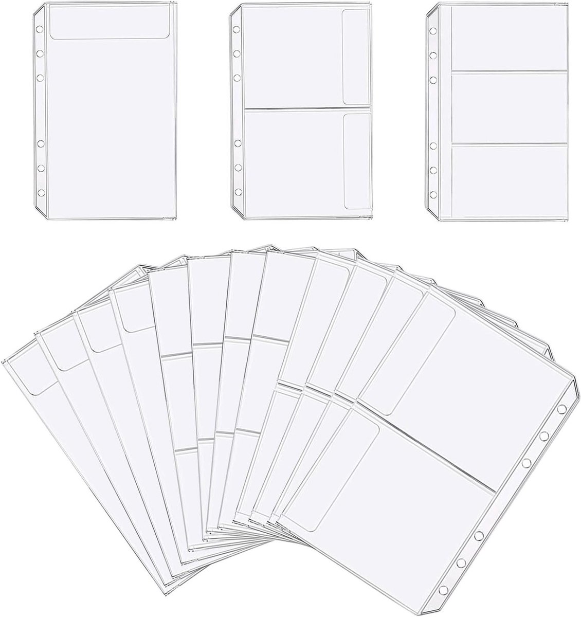 Set van 12 A6 Budgetbinders met 6 gaten - Planner en Documenten Organizer, Waterdicht en Duurzaam voor Budgettering en Foto's