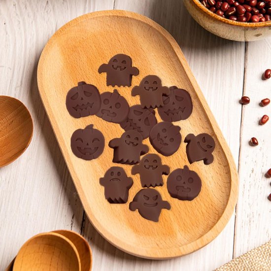 Set van 2 Siliconen Bakvormen voor Halloween Taarten, Koekjes, Muffins en Chocolade - Ideaal voor DIY Bakprojecten en Creatieve Snoepjes van Merkloos — afbeelding 4
