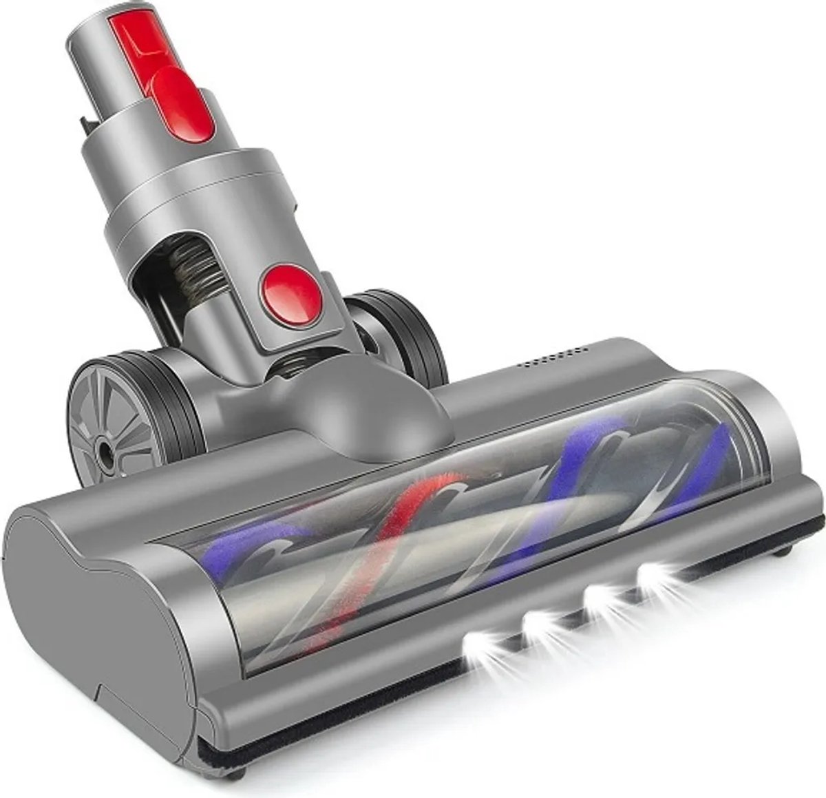 Borstel geschikt voor Dyson V7, V8, V10, V11, V15 stofzuigers, elektrische borstel met directe aandrijving, met 4 voorlampen, geschikt voor harde vloeren en laagpolig tapijt