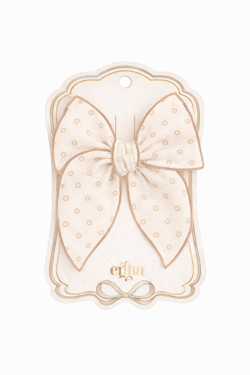 Mrs Ertha Fable Haarclip met Strik - Neutral Dots