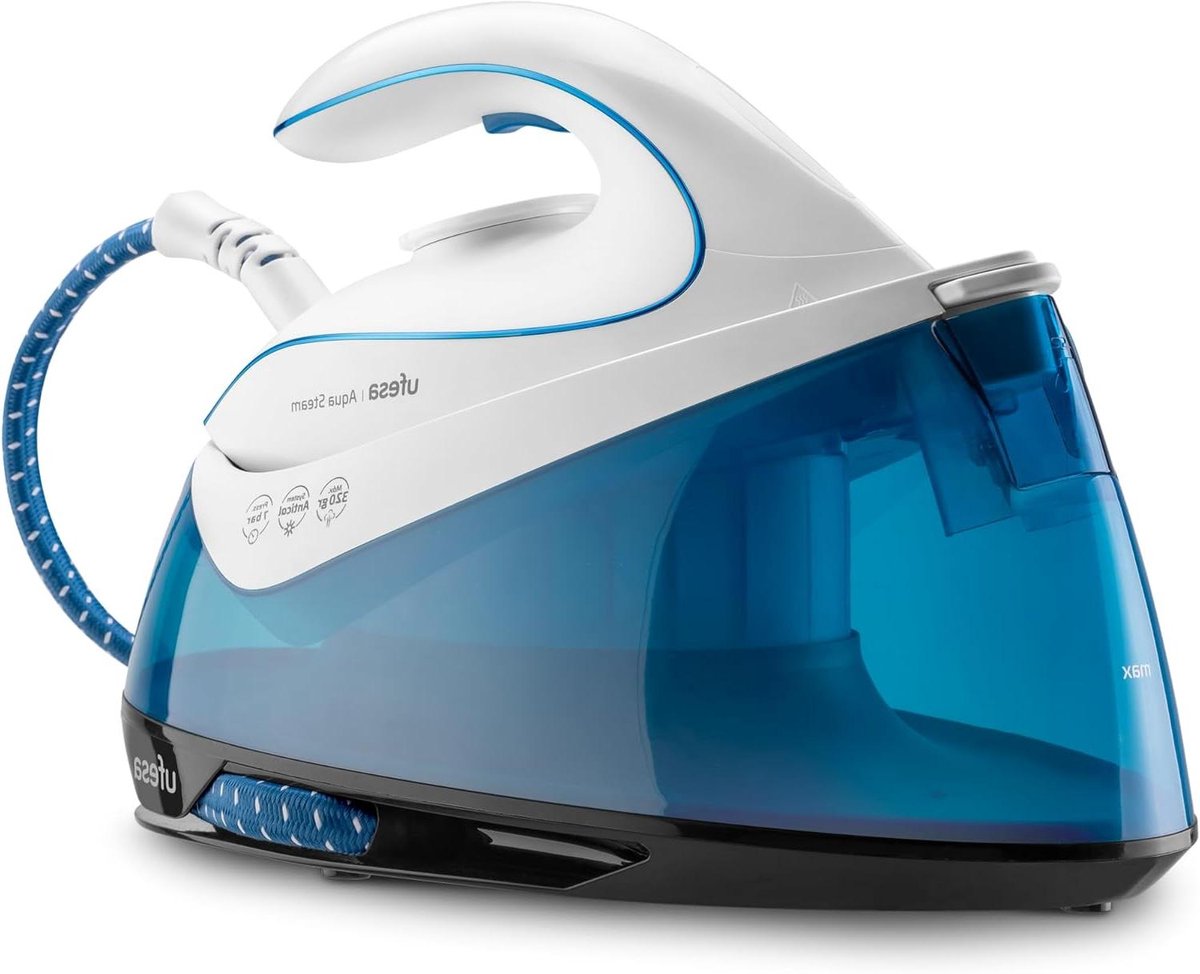 Stoomsysteem 2400W - Stoomgenerator - Snel Strijken - Keramische Zool - 1.5L Tank - Blauw