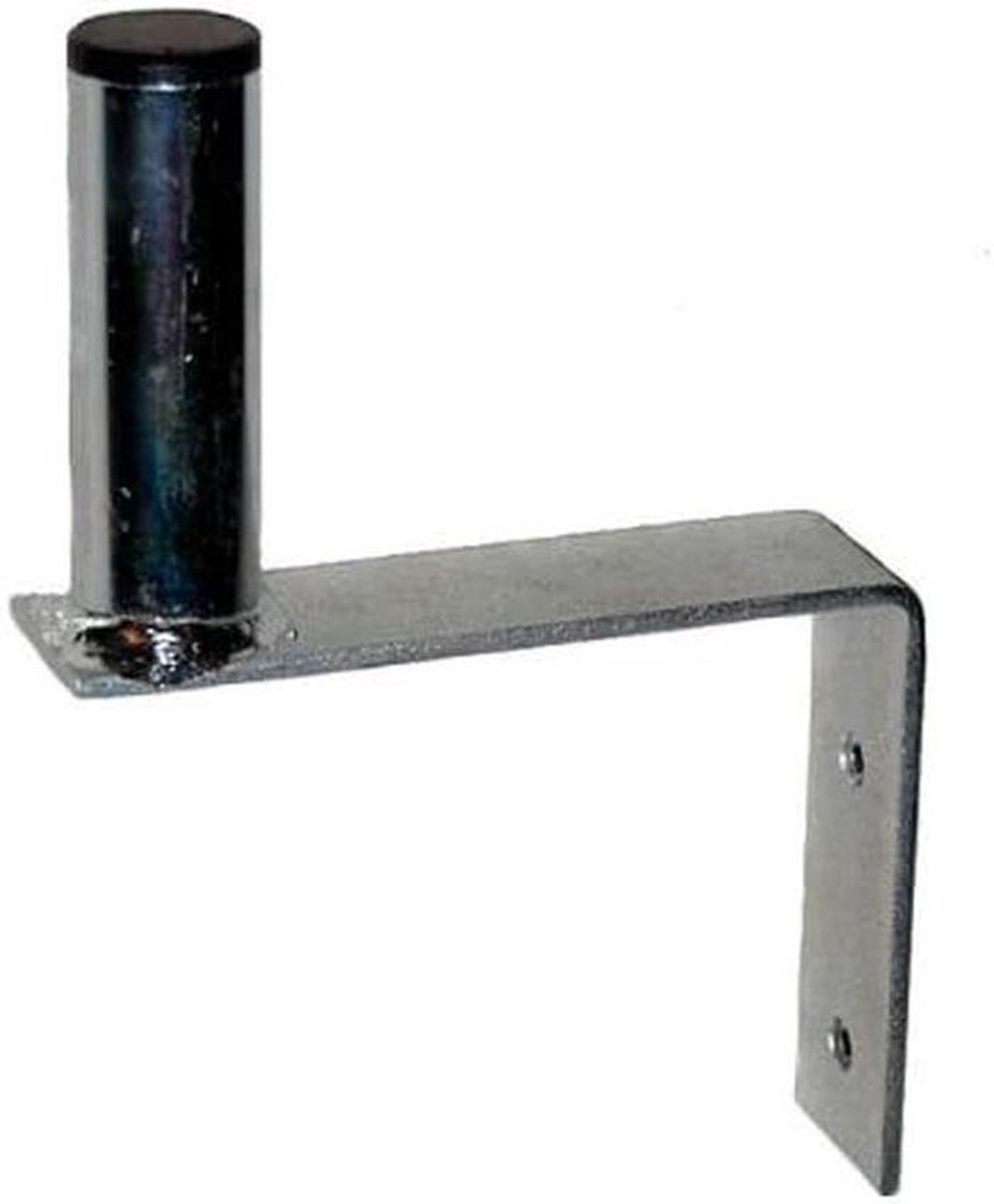 Mini Muurbeugel - Kleine Bevestiging - Antenne Ophangen - Verzinkt Staal - 100mm Hoog - Wit