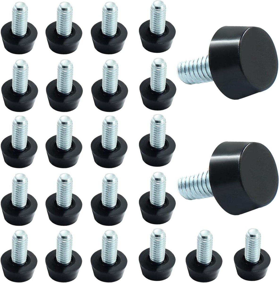 Meubels Nivellerende Voeten - Tafel Levelers - Meubels Stabiliseren - Verstelbare Hoogte - 24 Stuks - Zwart
