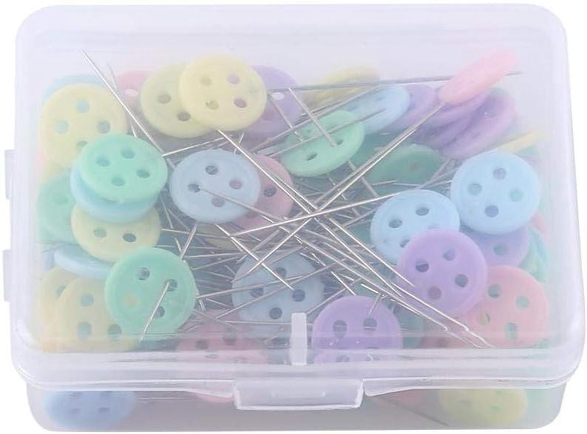 Akozon DIY Naaien Patchwork pinnen Quilten gereedschap set van 100 stuks (Button geld)