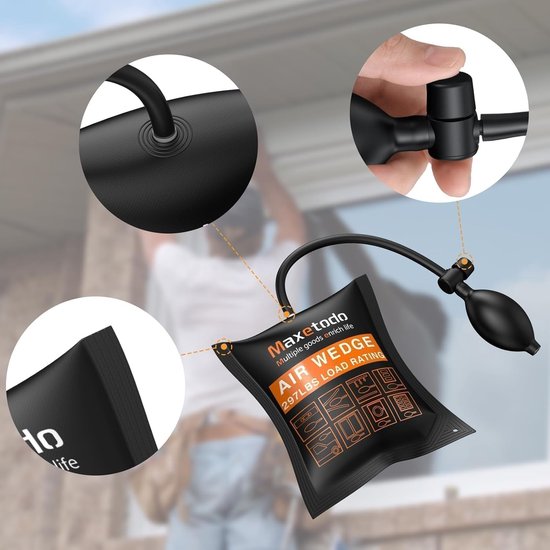 2PCS opblaasbare luchtkussens, opblaasbaar kussen voor het tillen van zware meubels tot 6 cm hoogte voor het installeren van huisdeuren en ramen, en autoreparaties — afbeelding 5