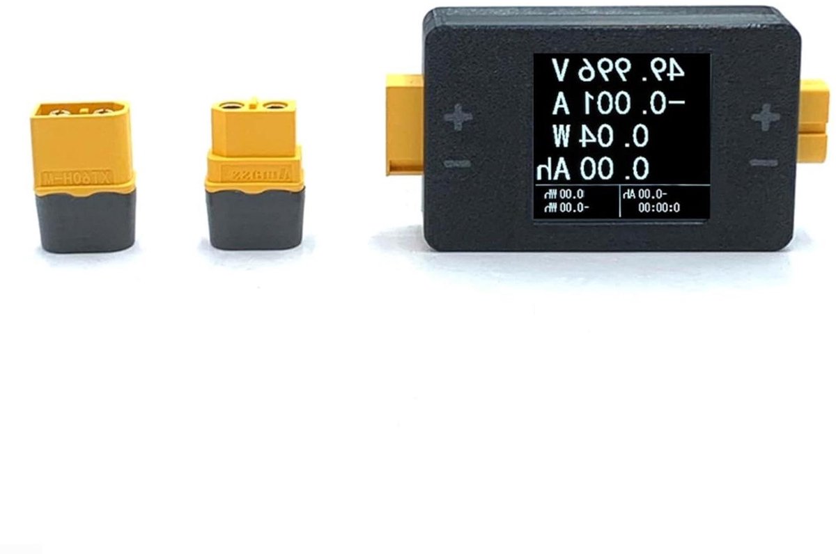 Spanningsmeter Vermogensmeter - Accu Tester - RC Lipo Batterijen - Bidirectionele Meting - 8-150V 25A - Zwart