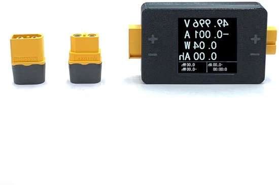 Spanningsmeter Vermogensmeter - Accu Tester - RC Lipo Batterijen - Bidirectionele Meting - 8-150V 25A - Zwart