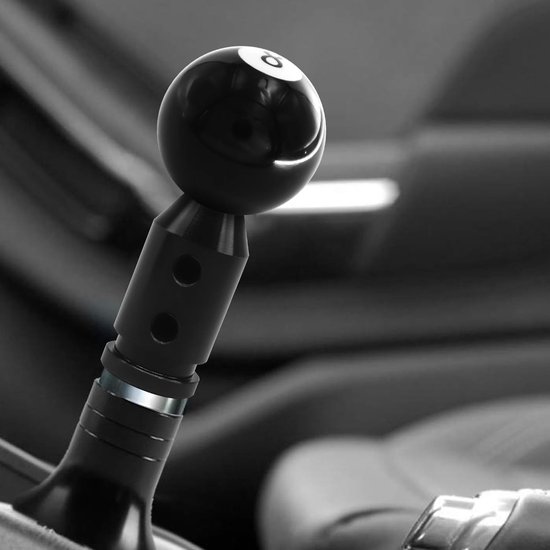 Versnellingspook Knop - Schakelknop Auto - Interieur Upgrade - Biljartbal Design - Universele Pasvorm - Zwart — afbeelding 2