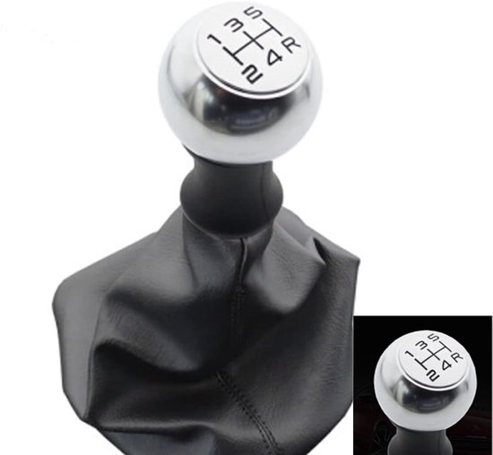 Schakelknop Handgeschakeld - Pookknop Versnellingspook - Auto Interieur - 5 Versnellingen Design - 12 cm Hoog - Aluminium — afbeelding 4