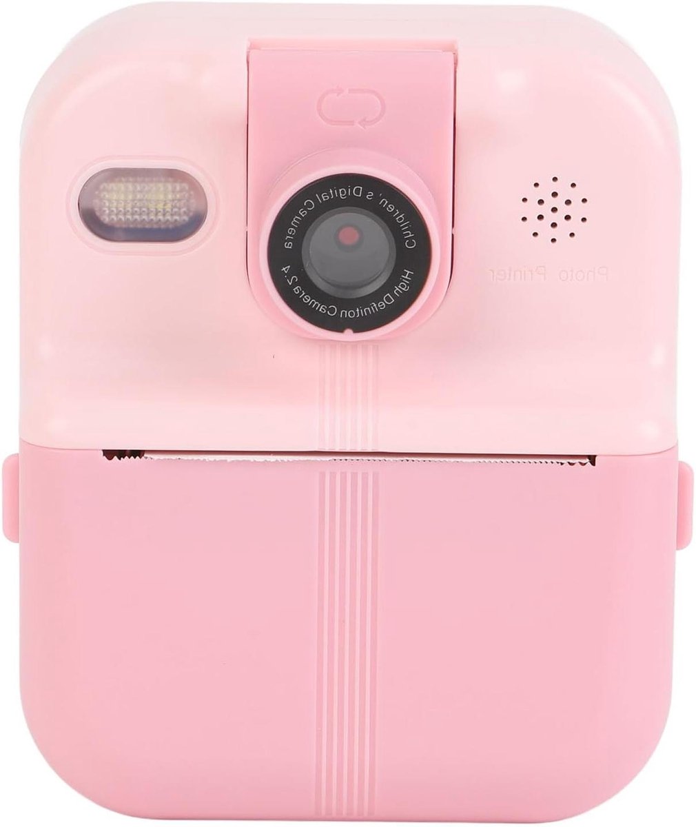 Direct Print Camera - Digitale Videocamera - Foto's Maken Printen - 180 Graden Roterende Lens - 2.4 Inch IPS Scherm