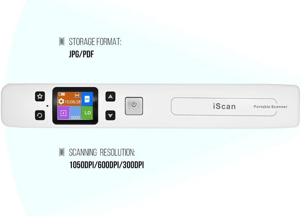 Draadloze Documentenscanner - Wifi Scanner Mobiel - Documenten Scannen - 1050 DPI Resolutie - A4 formaat - Zwart thumbnail 4