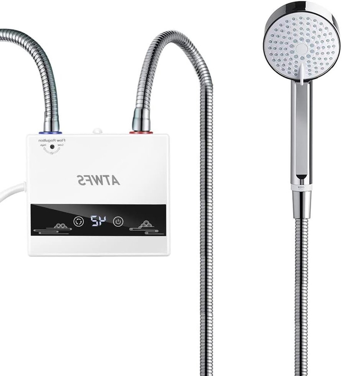 Doorstroomboiler Elektrisch - Keuken Boiler - Snel Warm Water - Compact Tankloos - 16.7 x 14.3 cm - Wit