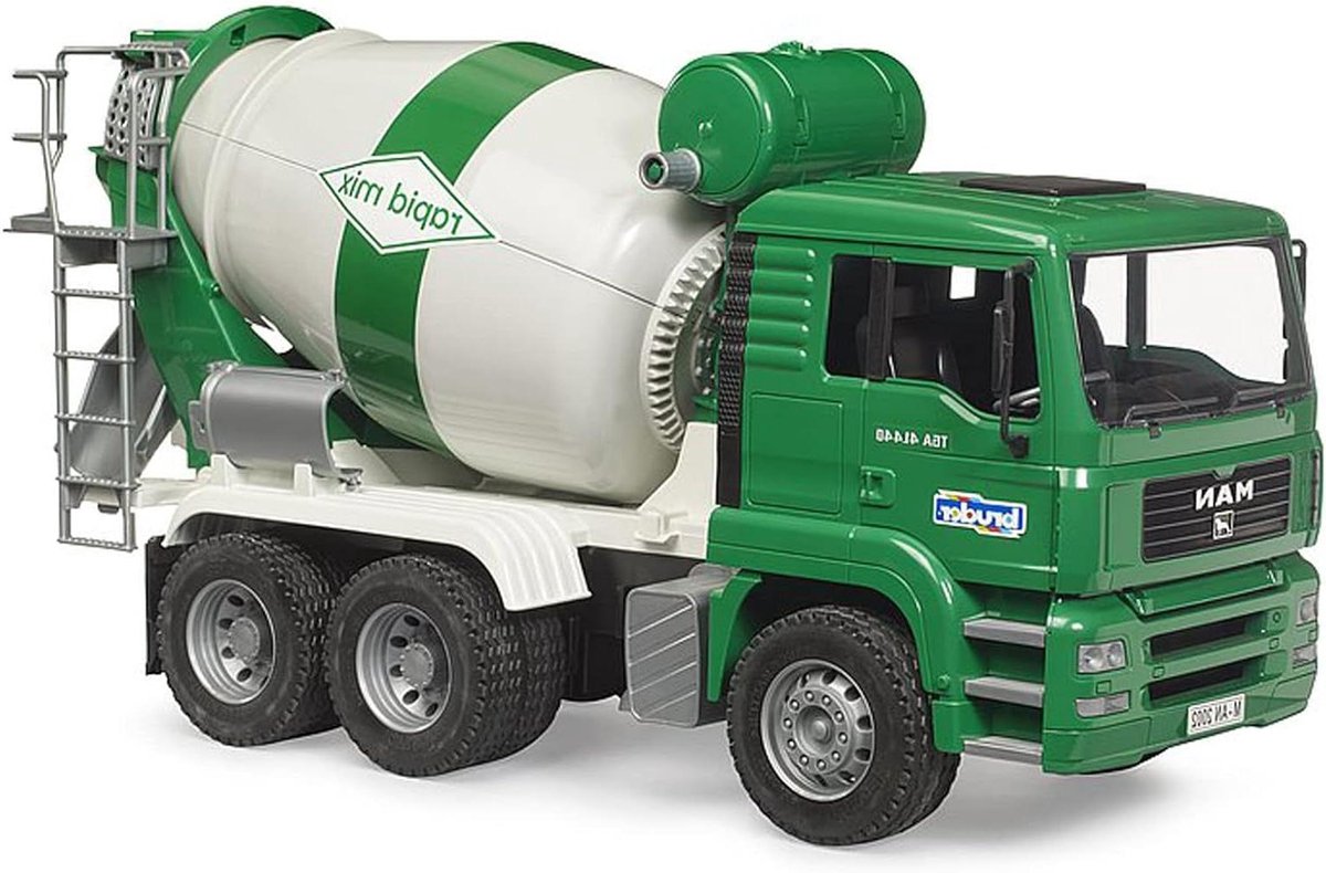 Betonmixer Vrachtwagen - Bouwvoertuig Mixer - Binnen en Buiten Spelen - Draaibare Trommel met Hendel - 52 cm Lengte - Multicolor